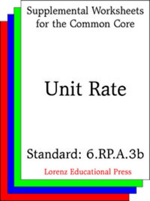 cover image of CCSS 6.RP.A.3b Unit Rate